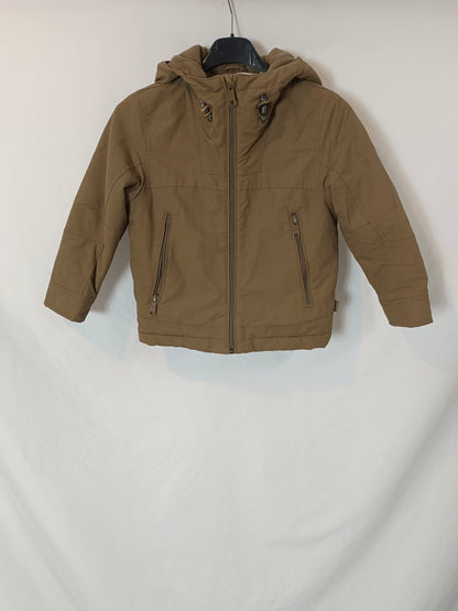 BENETTON. Brown hooded parka (3-4 years)