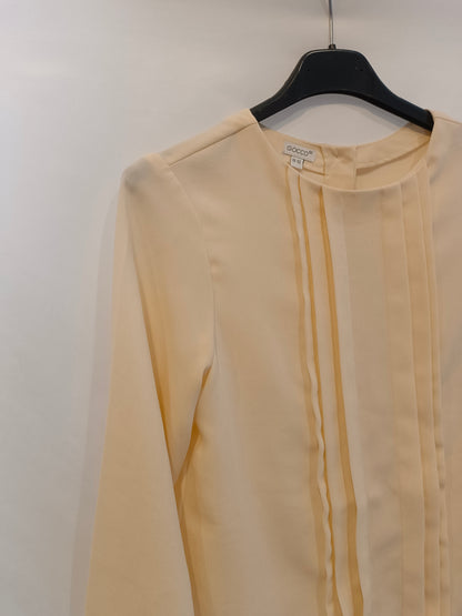 GOCCO. Flowy beige blouse, size 11-12 years
