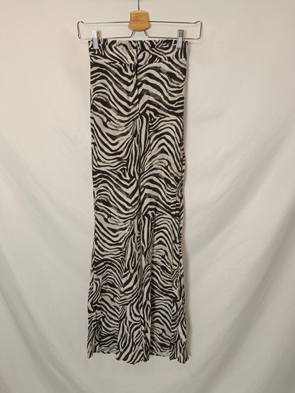 PULL&amp;BEAR. Animal print trousers T.xs