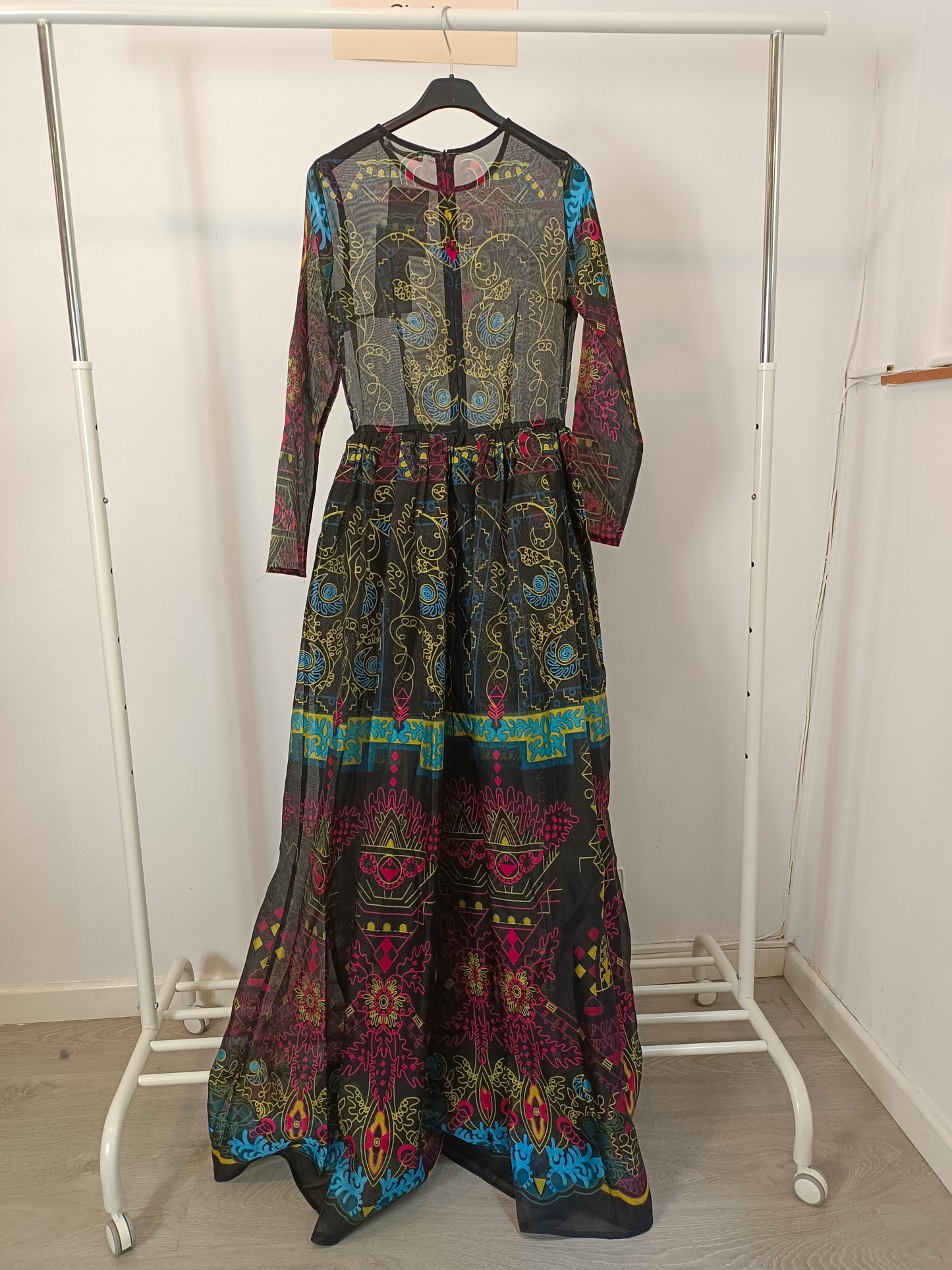 ELISEN. Vestido largo estampado T.s