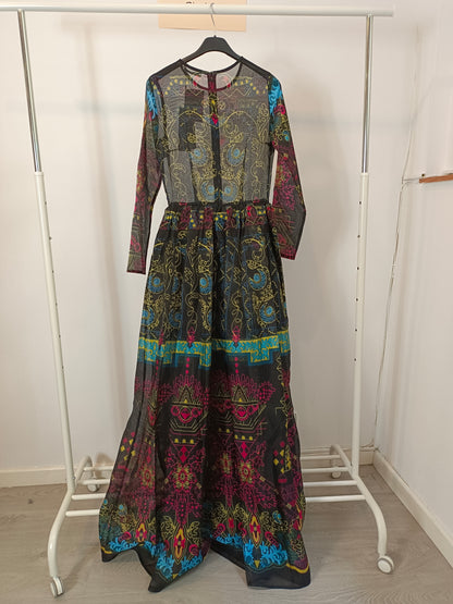 ELISEN. Vestido largo estampado T.s