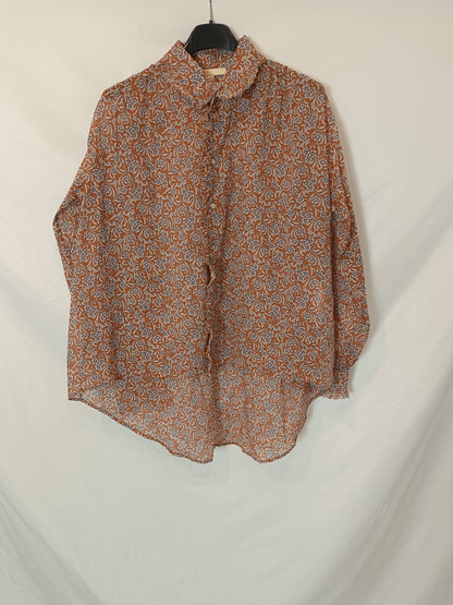 MAJE. Floral tile blouse T.xs