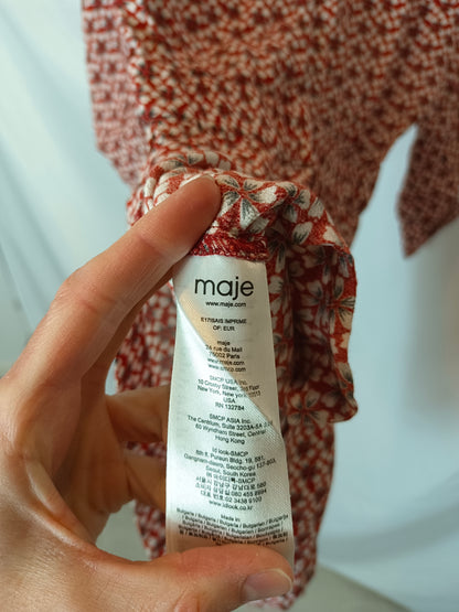 MAJE. Short floral jumpsuit Tu(S)