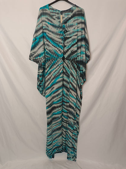 RAQUEL ALLEGRA. Long tie-dye caftan Ts