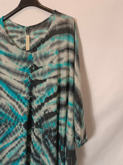 RAQUEL ALLEGRA. Long tie-dye caftan Ts