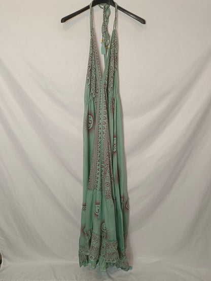 OTHERS. Green hippie print dress YOUR (s/m)