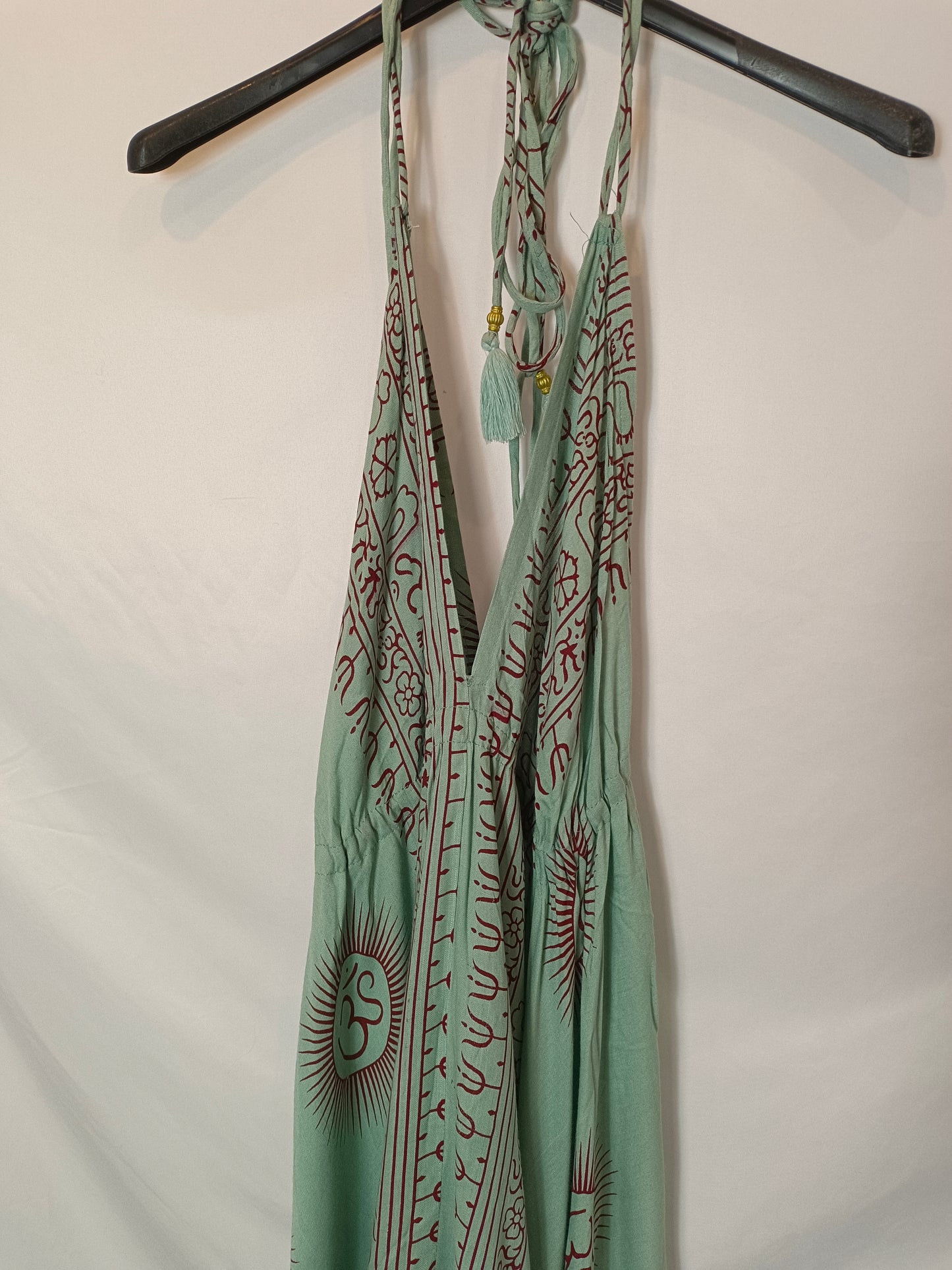 OTHERS. Green hippie print dress YOUR (s/m)