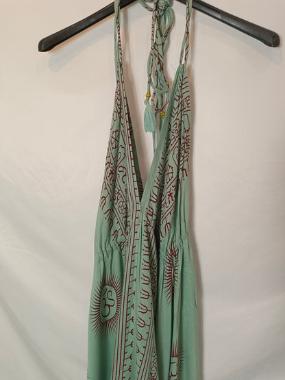 OTHERS. Green hippie print dress YOUR (s/m)