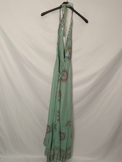 OTHERS. Green hippie print dress YOUR (s/m)