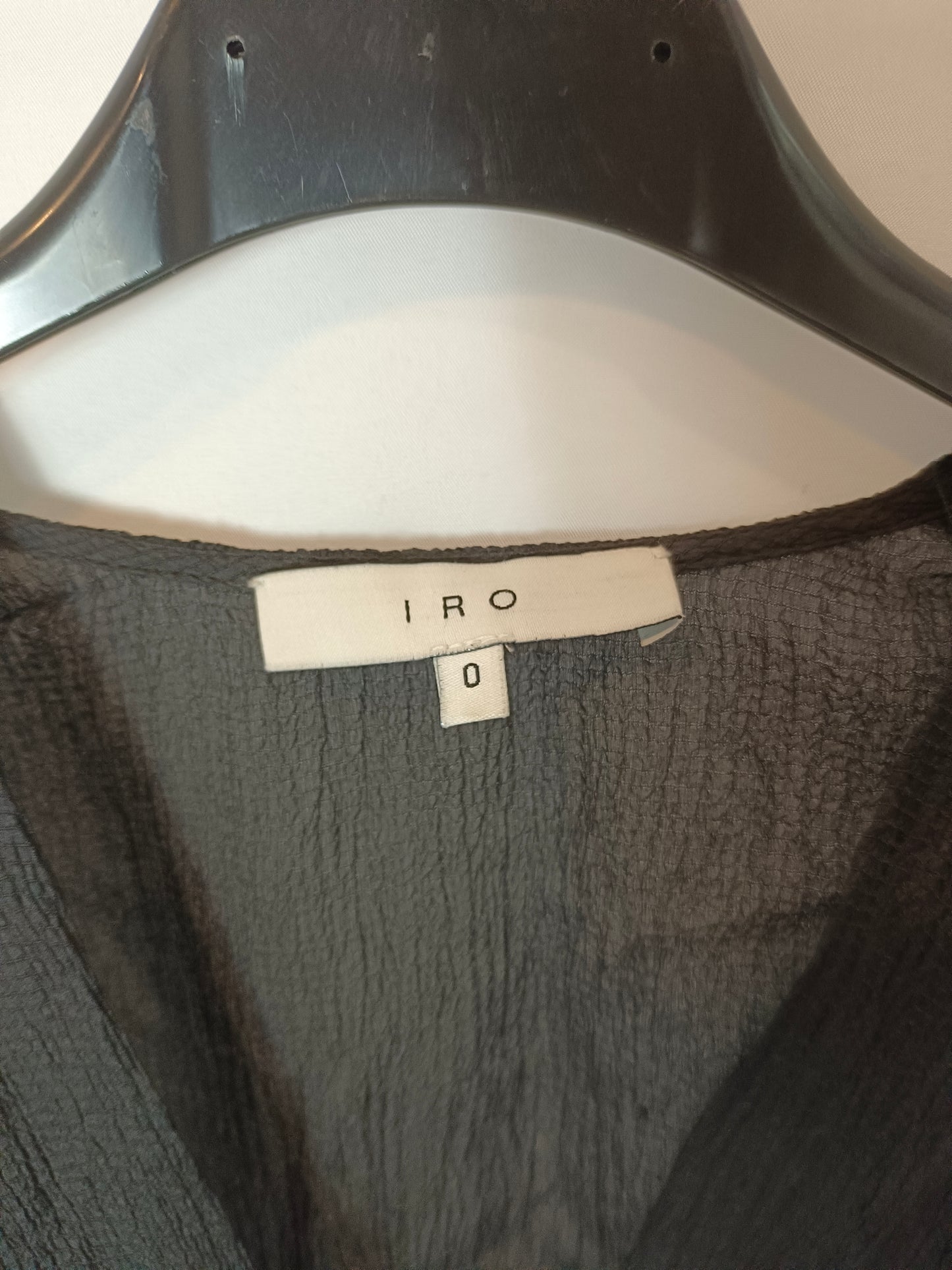 IRO. Black textured jumpsuit T.xs