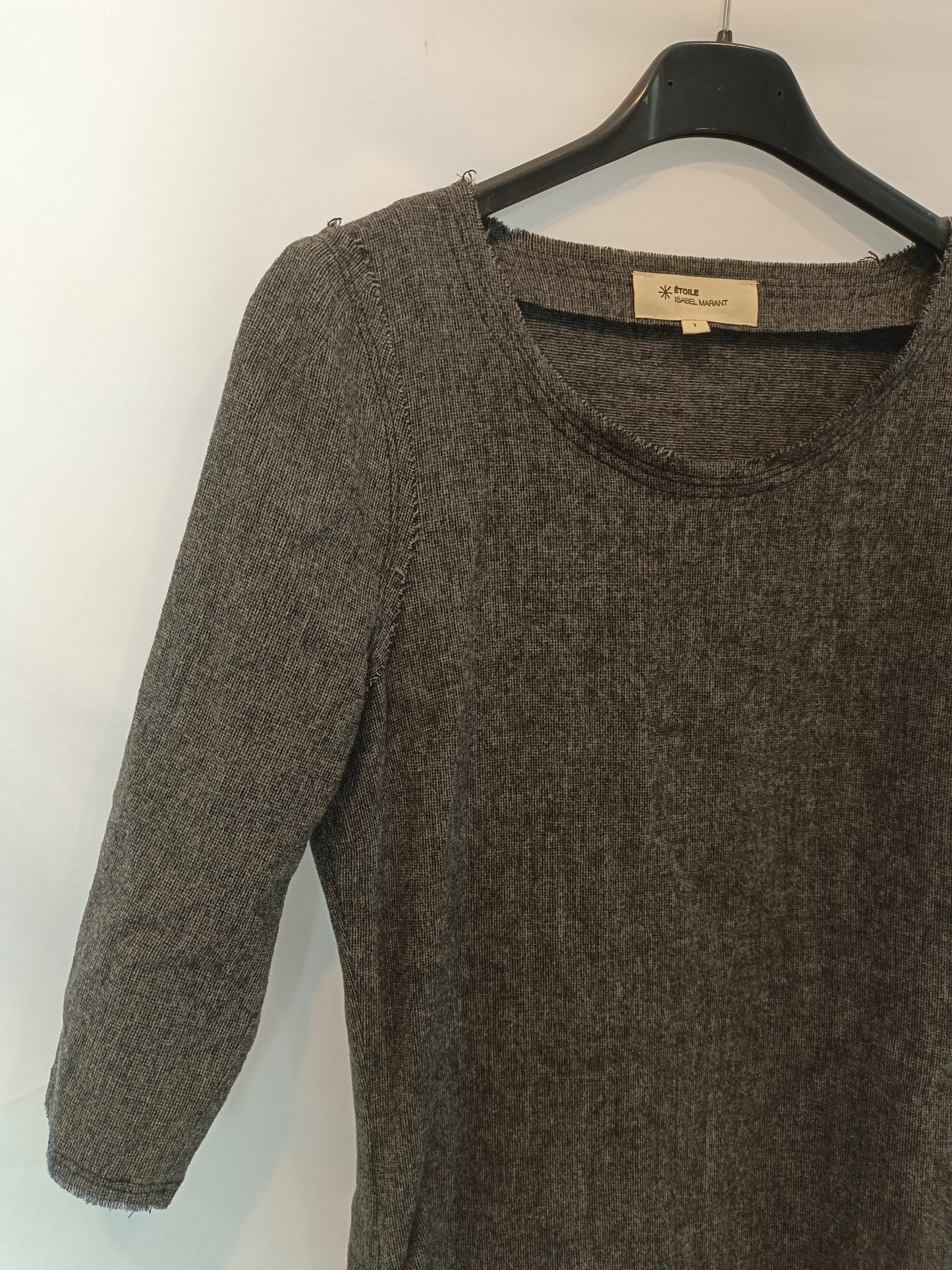 ISABEL MARANT ÉTOILE. Ruched grey Ts midi dress