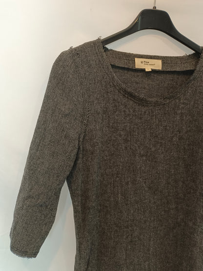 ISABEL MARANT ÉTOILE. Ruched grey Ts midi dress