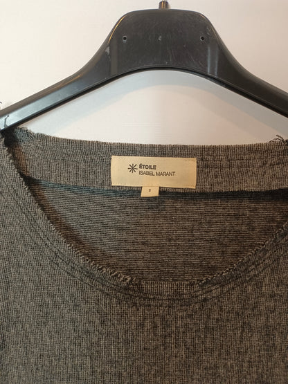 ISABEL MARANT ÉTOILE. Ruched grey Ts midi dress