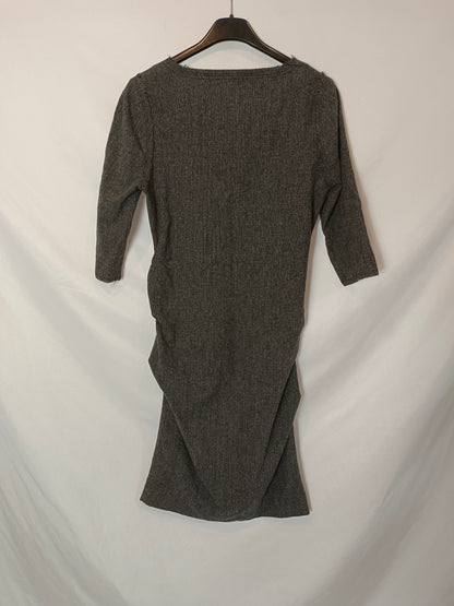 ISABEL MARANT ÉTOILE. Ruched grey Ts midi dress