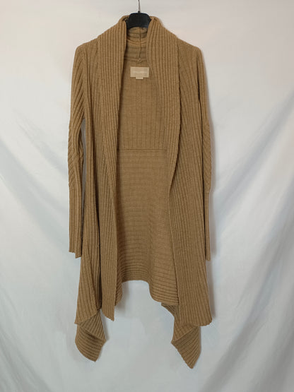 ZADIG&VOLTAIRE. Cárdigan beige canalé Tu(s/m)