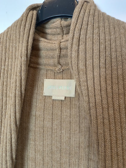 ZADIG&VOLTAIRE. Cárdigan beige canalé Tu(s/m)