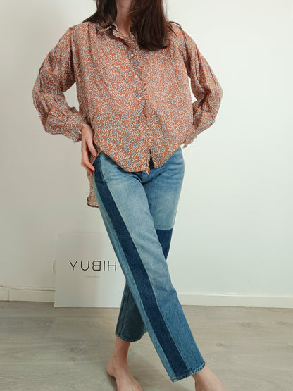 MAJE. Floral tile blouse T.xs