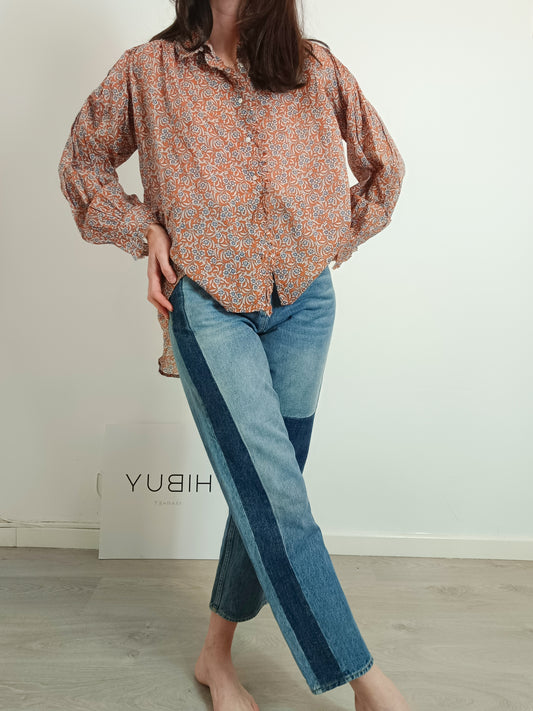 MAJE. Floral tile blouse T.xs