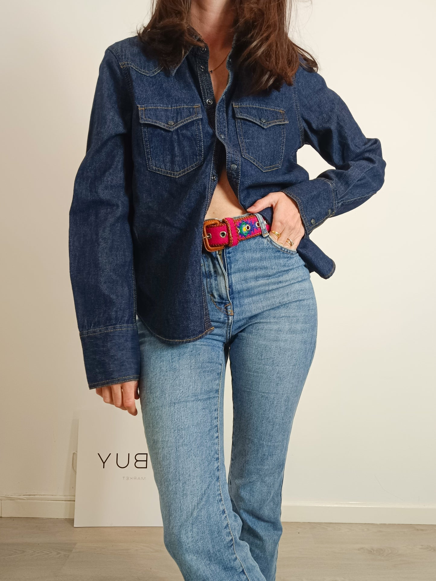 BANANA REPUBLIC. Dark denim shirt. T.S.