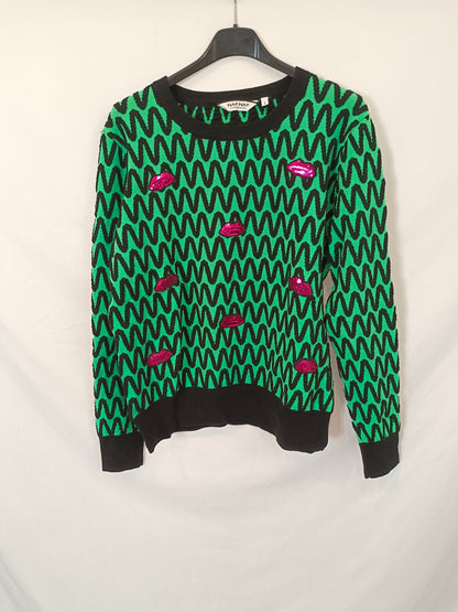 NAF NAF. Jersey estampado y labios T.l