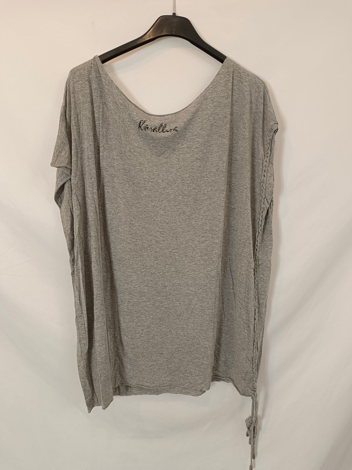 KORALLINE FIRENZ. Camiseta gris pedrería T. xs/s
