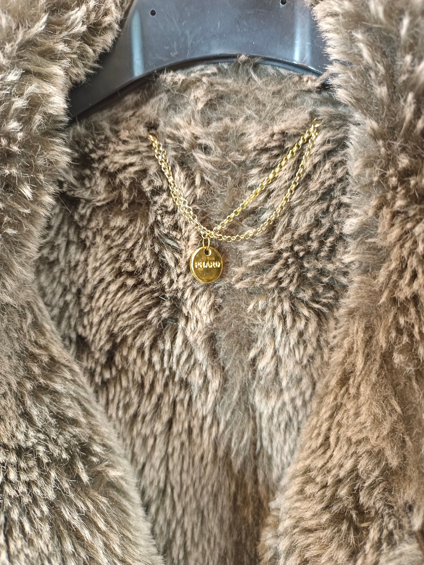 PHARD. Brown biker suede hair T.40