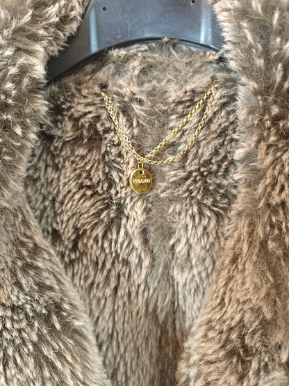 PHARD. Brown biker suede hair T.40