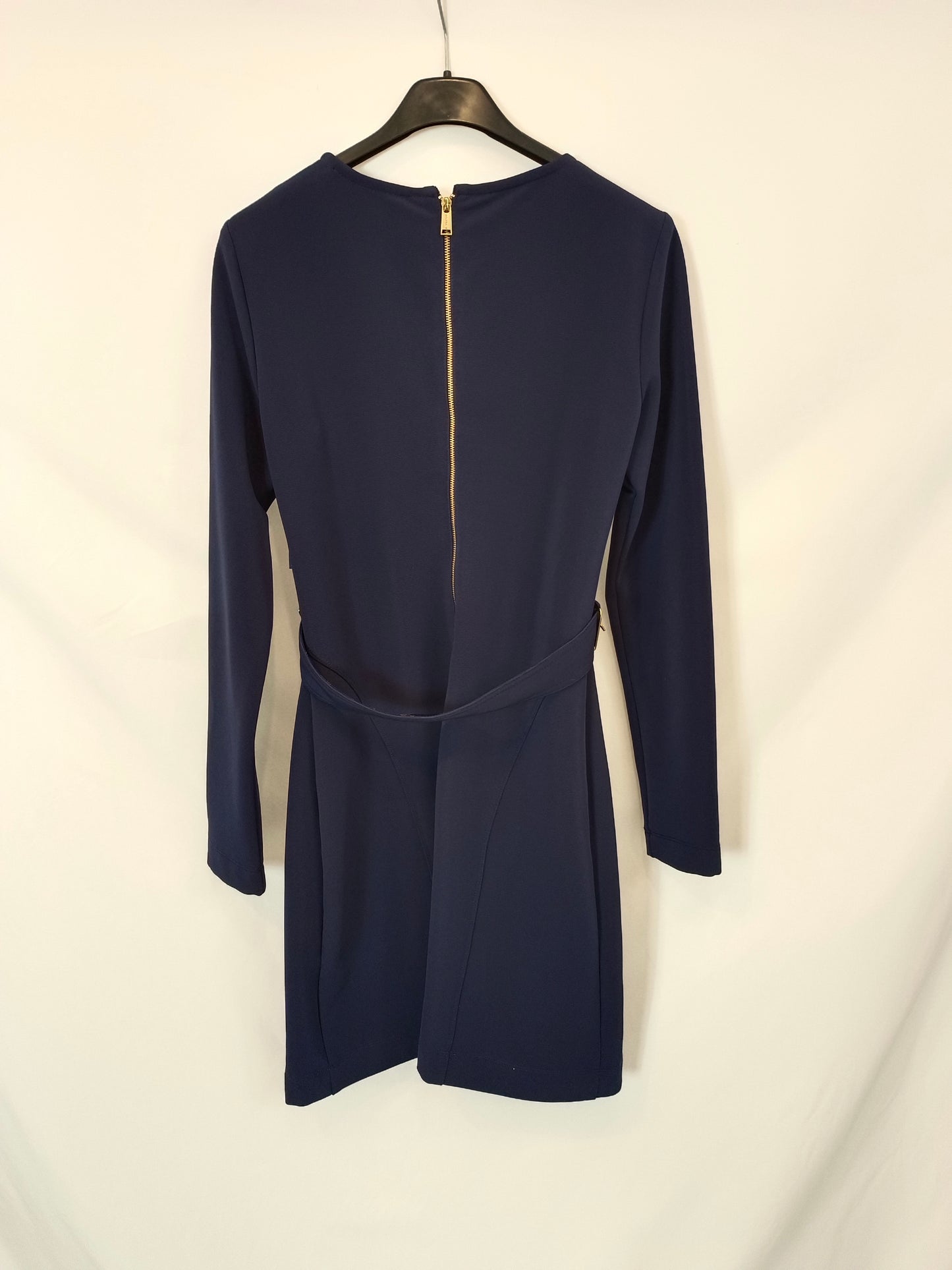 H.PREPPY. Blue embroidered neoprene dress Ts