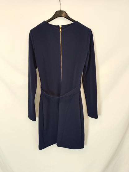 H.PREPPY. Blue embroidered neoprene dress Ts