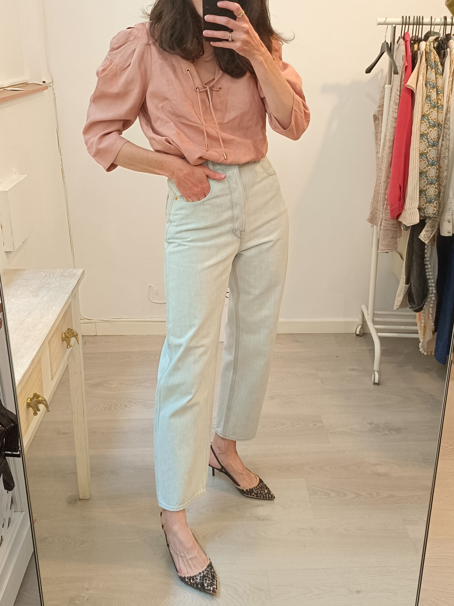 GOLDEN GOOSE. Light button-down denim. Size 25 (34)