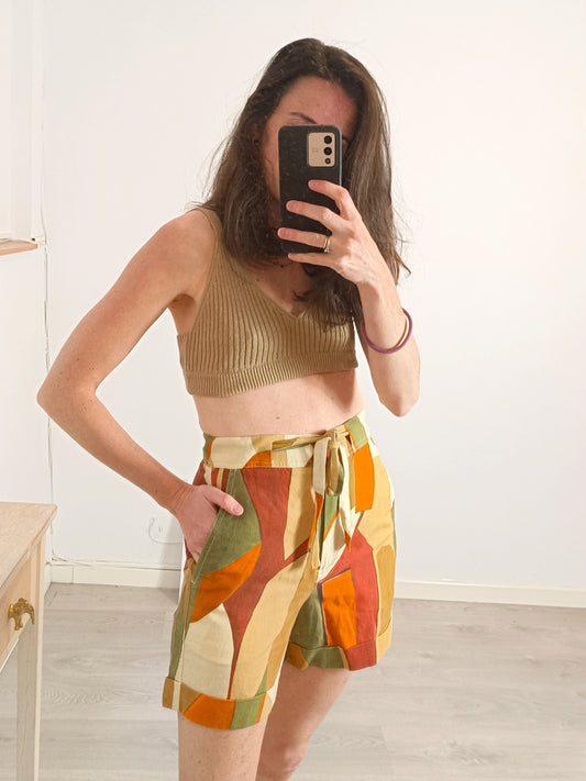 MASSIMO DUTTI. Printed Bermuda shorts. T 36