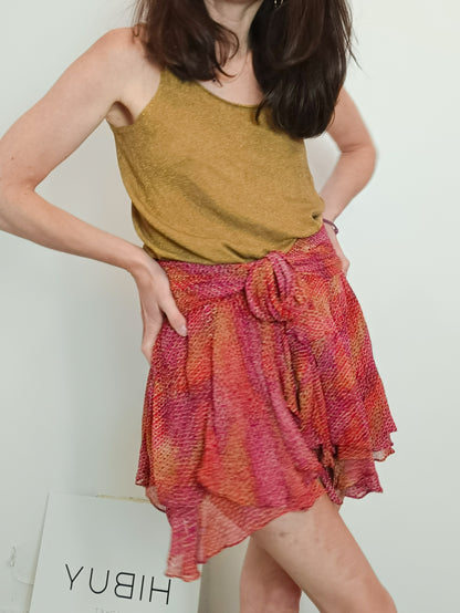 ISABEL MARANT. Printed silk wrap skirt, size 36