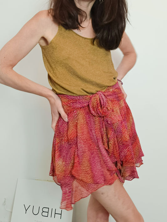 ISABEL MARANT. Printed silk wrap skirt, size 36