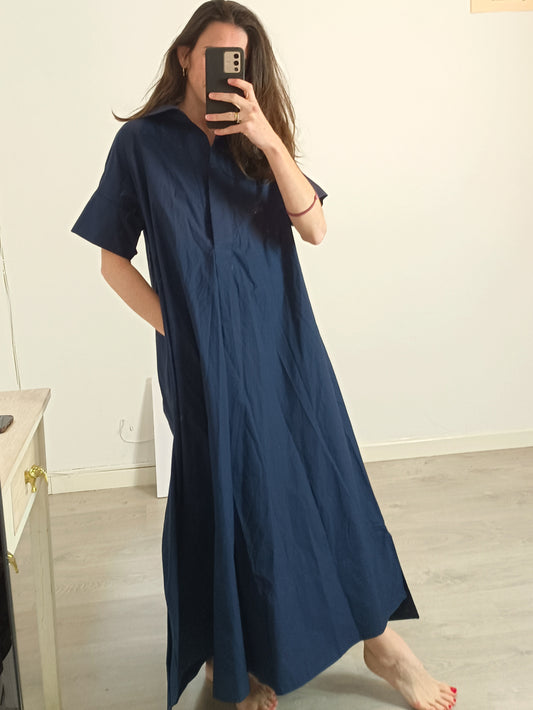 BANANA REPUBLIC. Long blue dress. XS/S