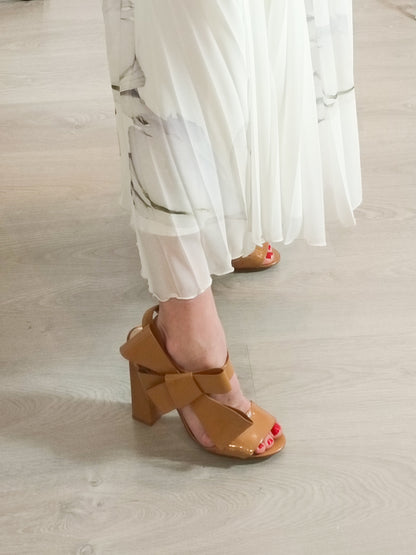 DEL POZO. Sandalias lazada marrón T.40 (Tara)