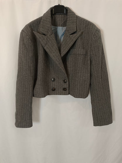 OTHERS. Gray striped blazer YOUR(S)