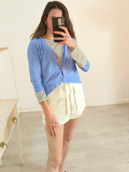 ZARA. Bermuda beige lino  T. XS