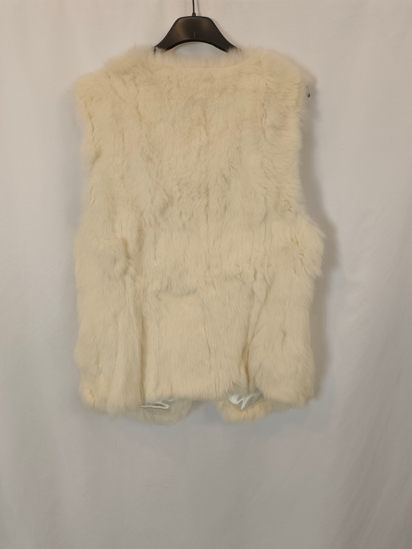 MANZINI. Chaleco de pelo beige T.s/m