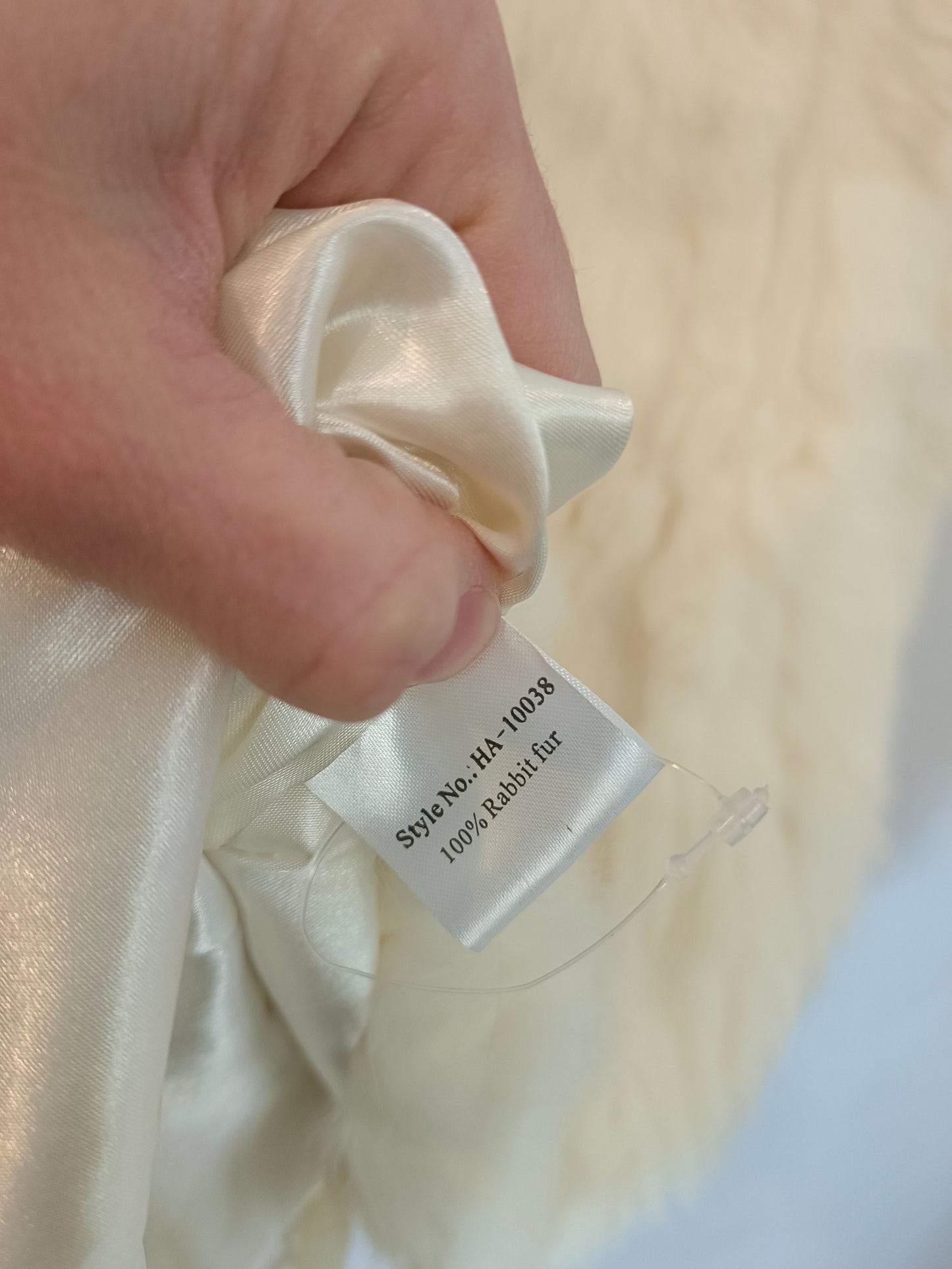 MANZINI. Chaleco de pelo beige T.s/m