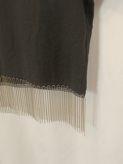 SUBDUED. Camiseta flecos abalorios T.m