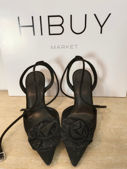 PRIMARK. Black flower shoe size 38