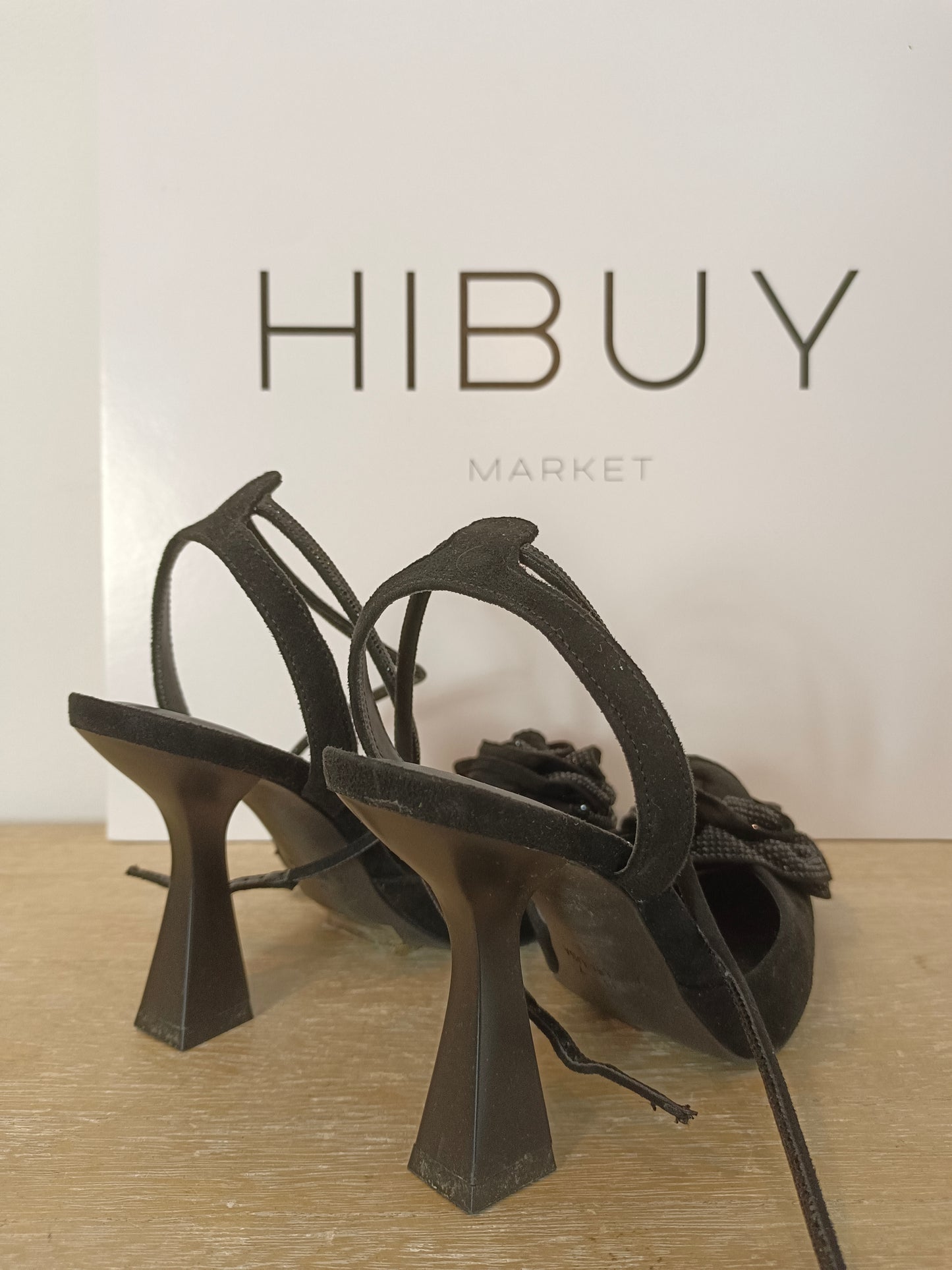 PRIMARK. Black flower shoe size 38