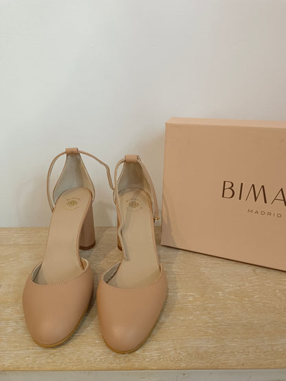 BIMANI. Zapatos rosas tacón T.38