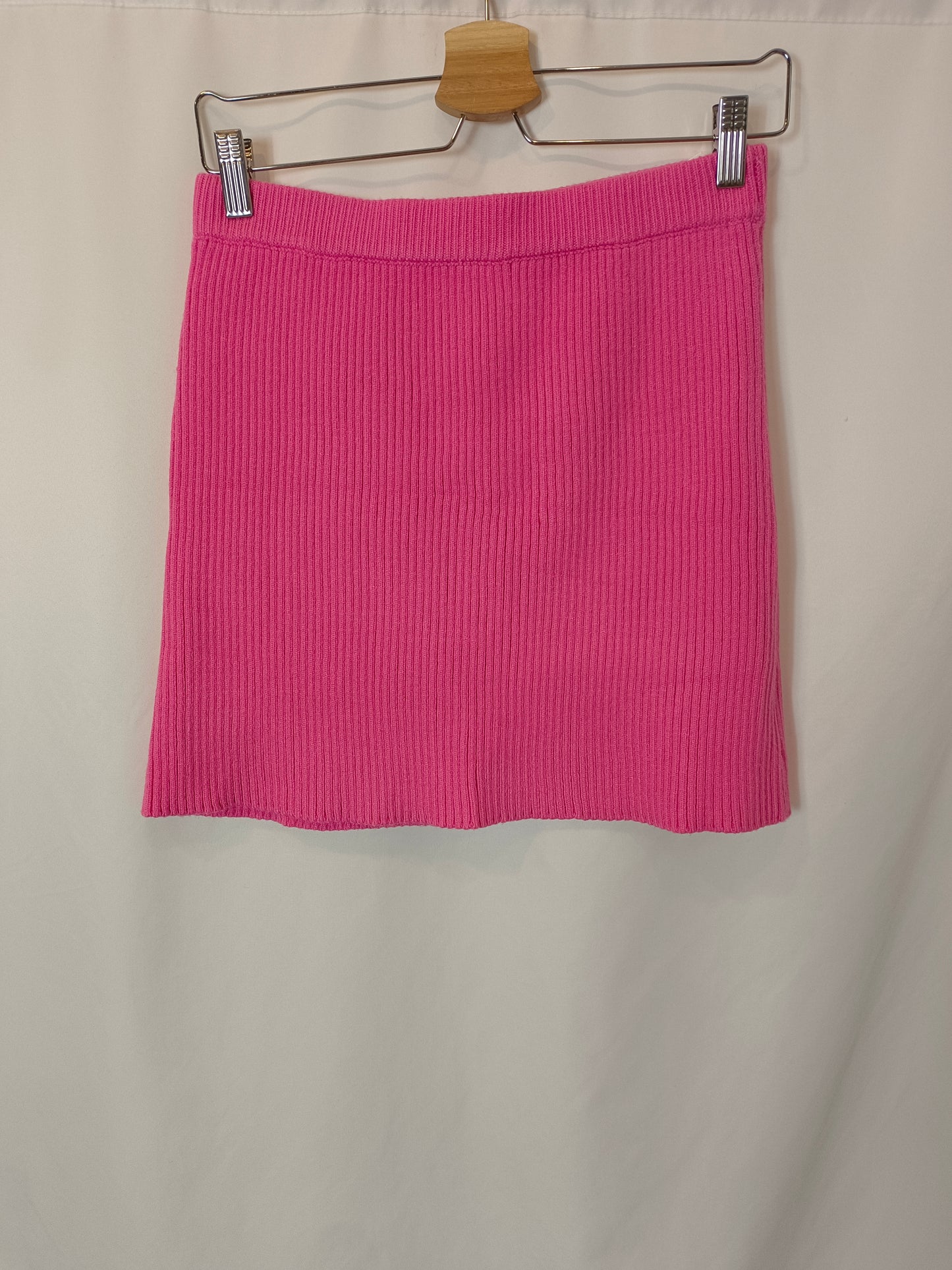 ZARA.Total look rosa de canalé T.m