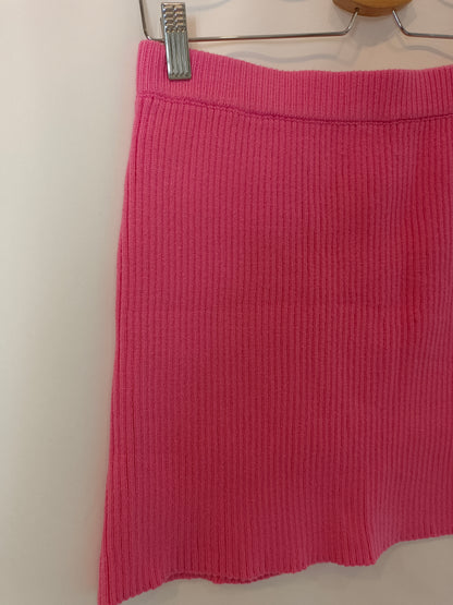 ZARA.Total look rosa de canalé T.m