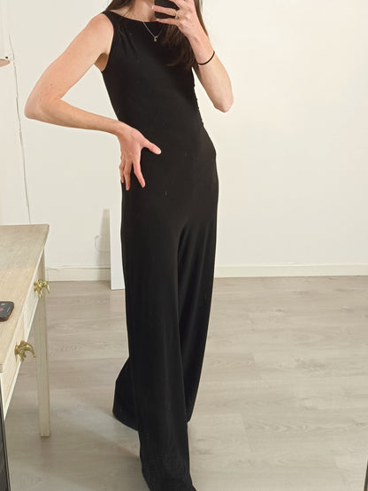 NORMAKAMALI. Black open back Ts jumpsuit