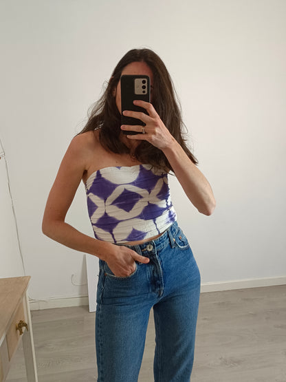 NÍCOLI. Top palabra tie dye. T S