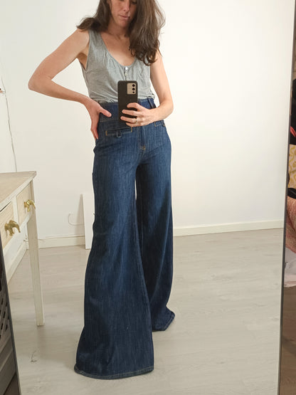 PILCRO. Dark denim wide leg. Size 36