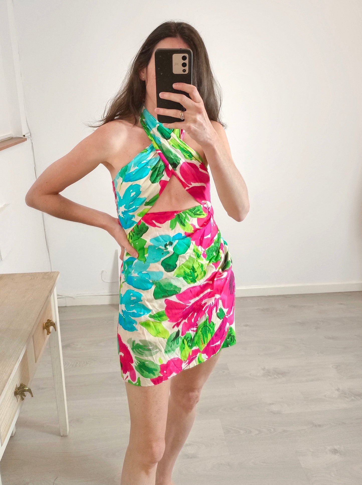 ZARA. Short floral dress Tm