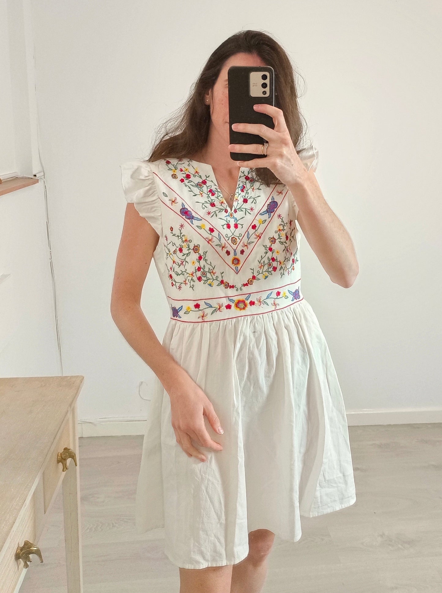 SHEIN. Embroidered Ts Short Dress